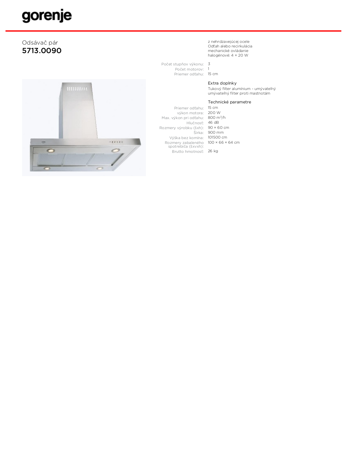 Gorenje 5713.0090 BROCHURE