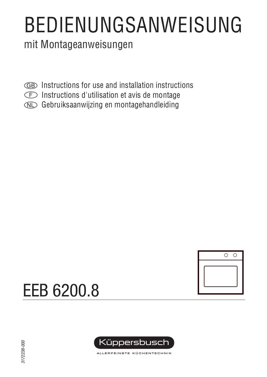 Kuppersbusch EEB 6200.8 Instruction Manual