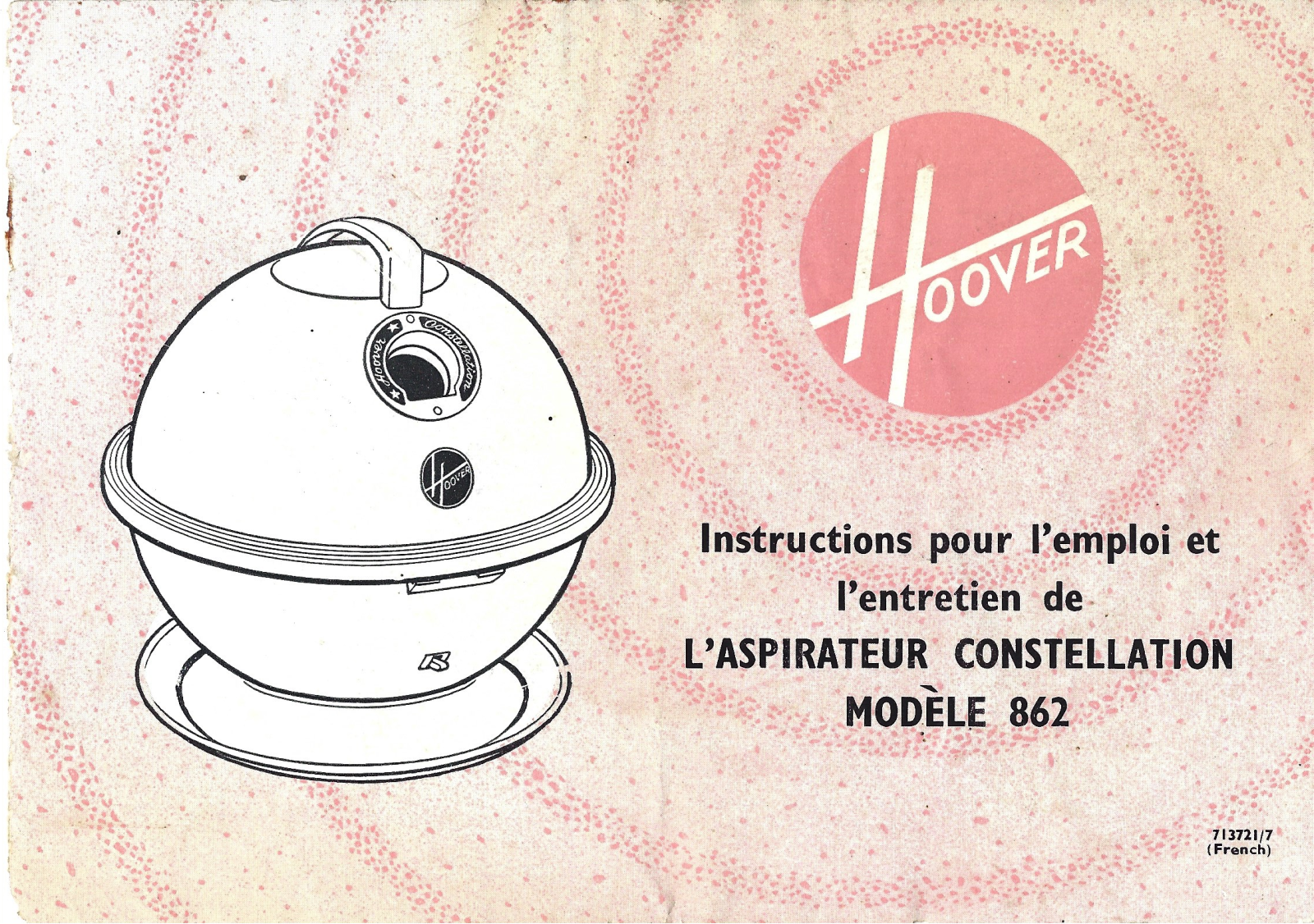 Hoover 862 Instruction Manual