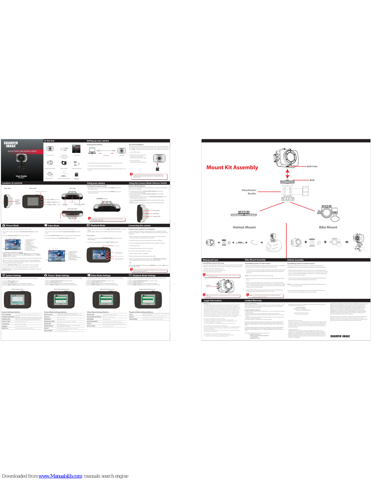 Sharper Image SVC355, SVC355-8 User Manual