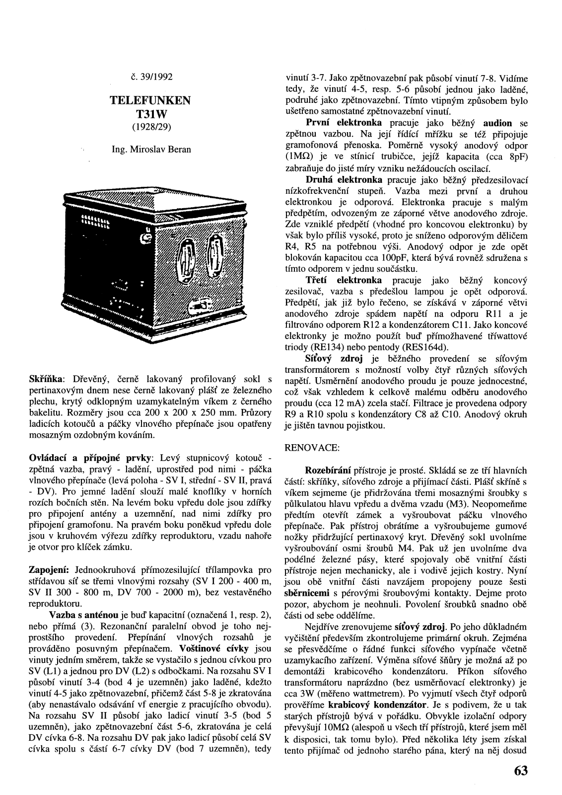 Telefunken T31-W Service Manual