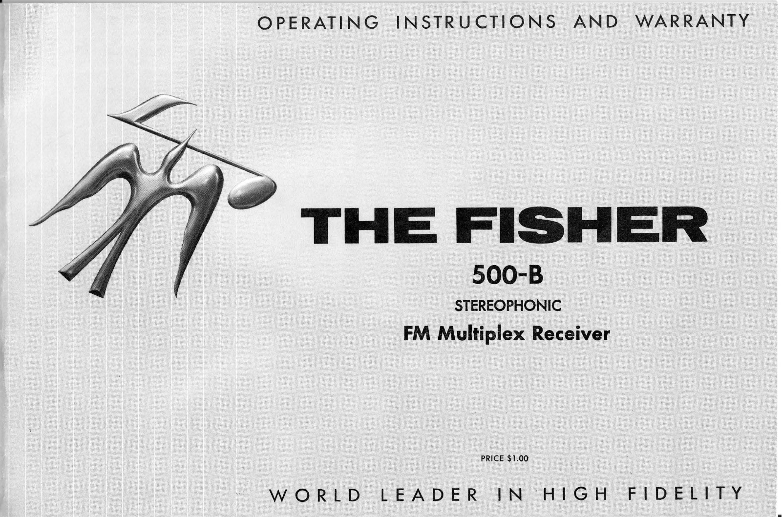 Fisher 500-B Owners manual