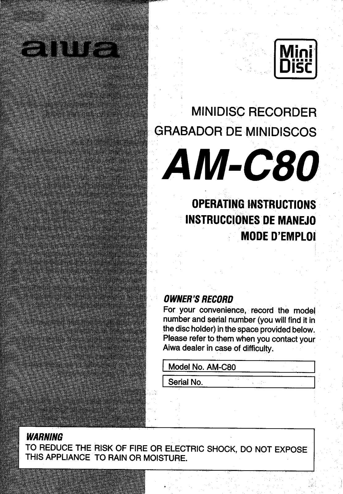 Sony AMC80 User Manual