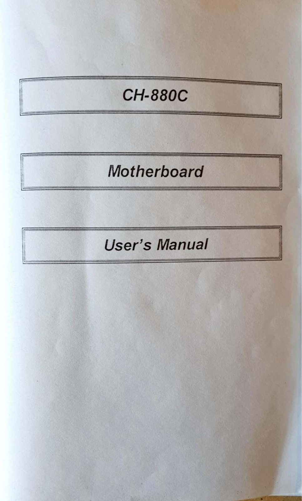 Chicony CH-880C User's Manual - ManualMachine.com