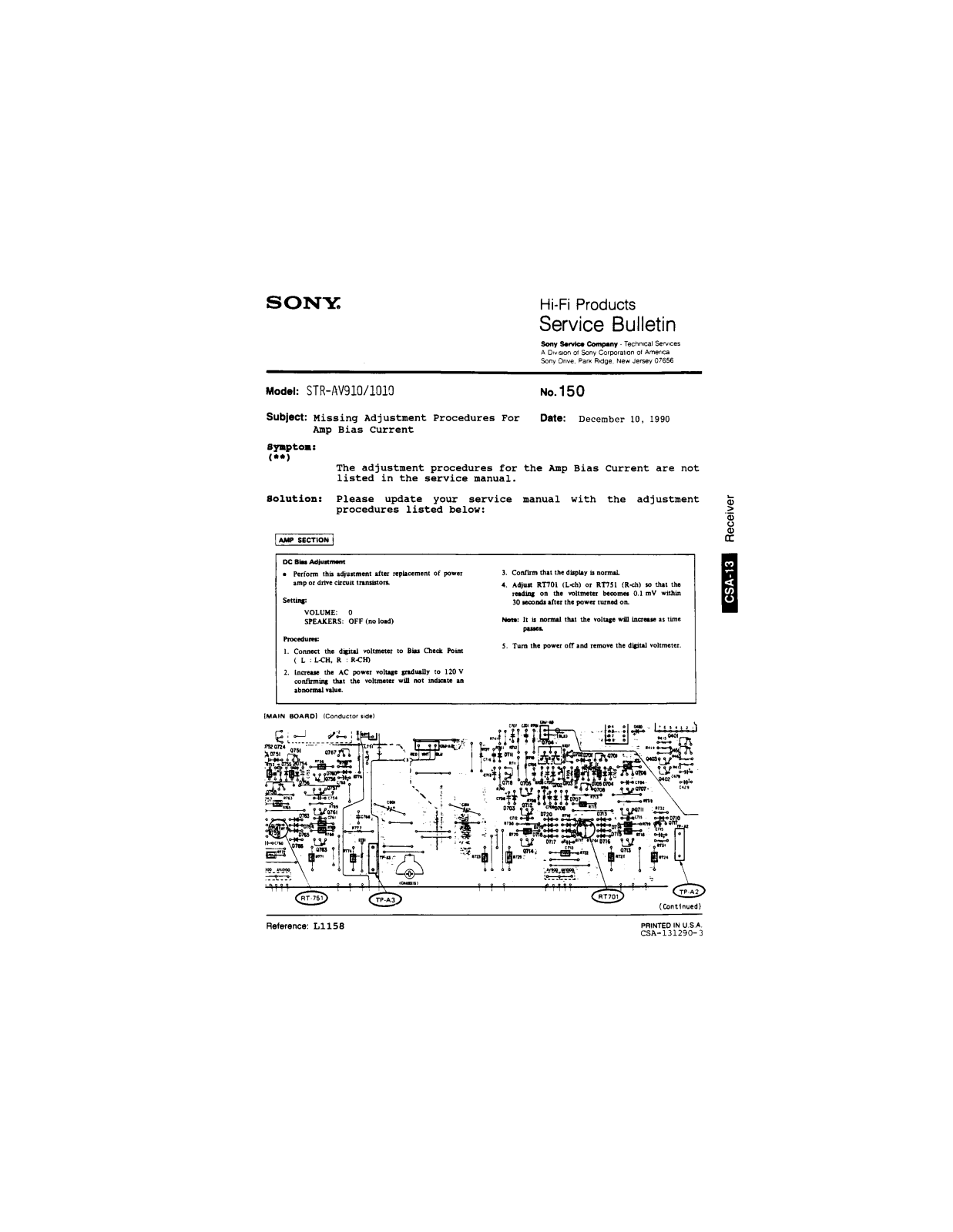 Sony STR-AV910, STR-AV1010 Service Manual