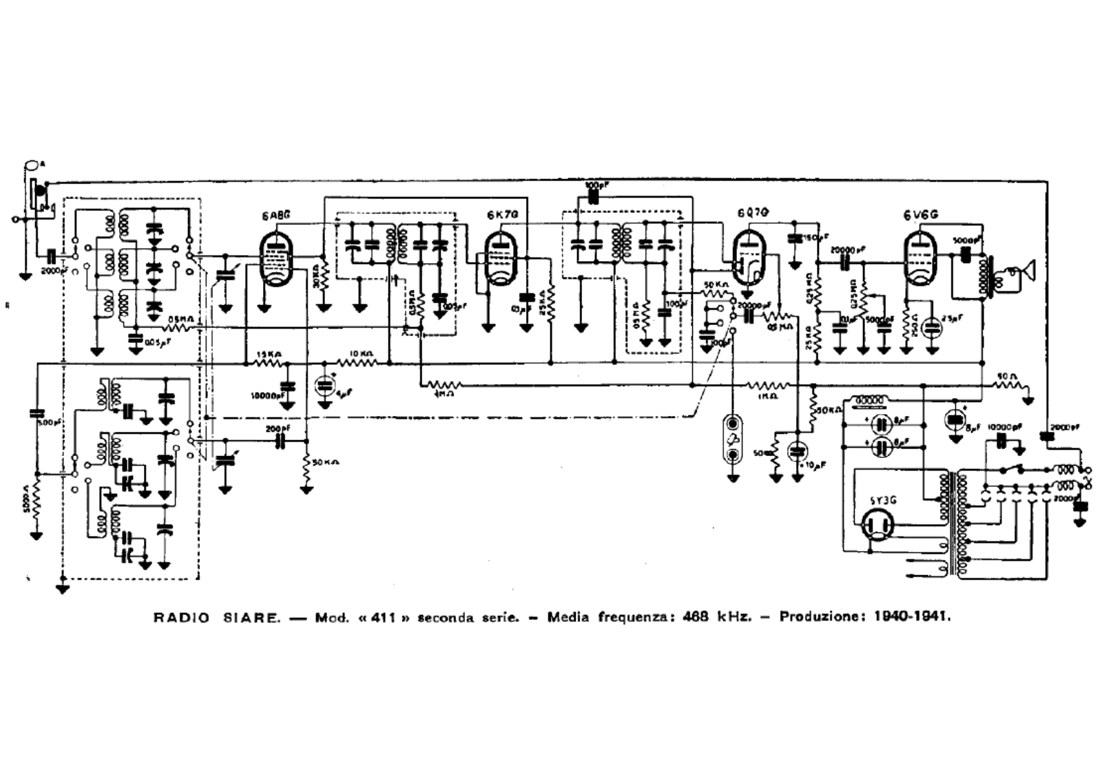 Siare Crosley 411 schematic