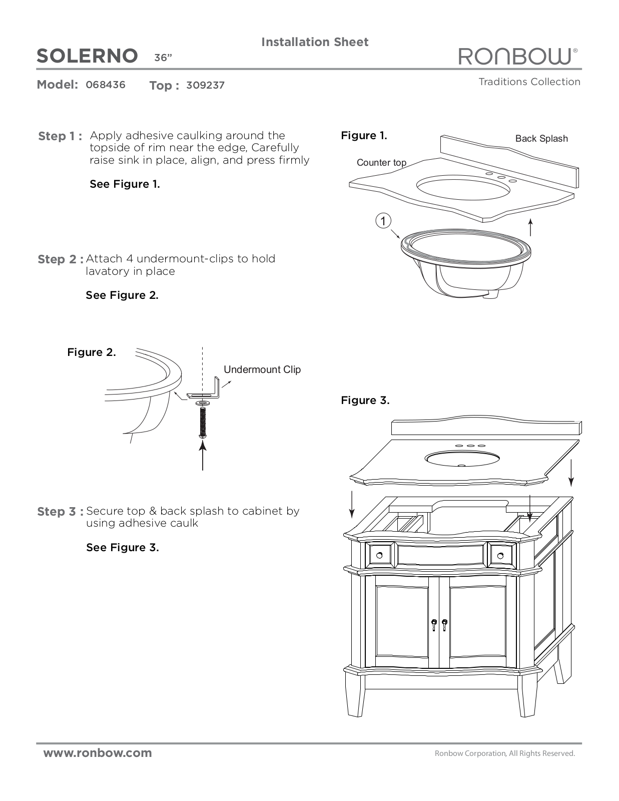 Ronbow Solerno User Manual