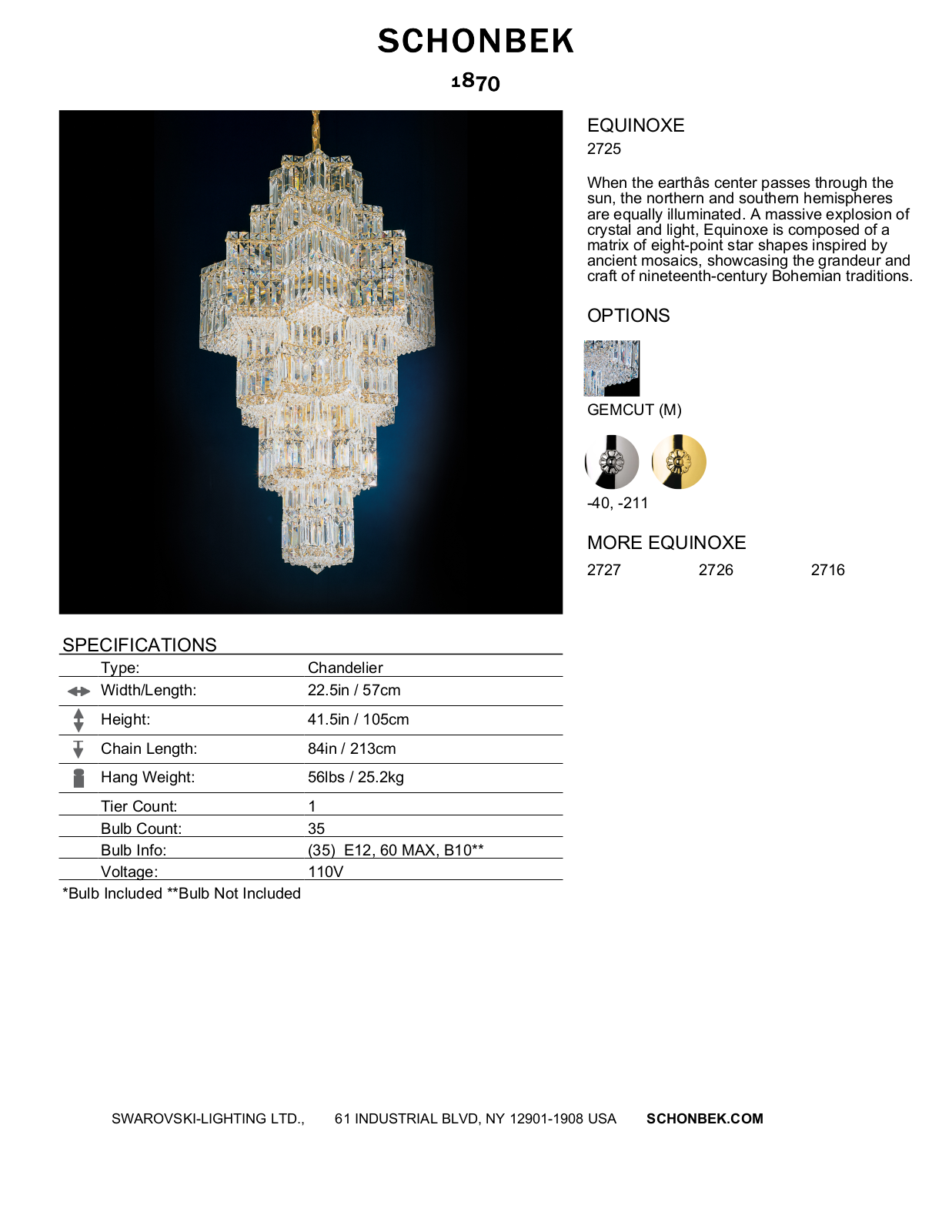 Schonbek SOC1766 Specifications - ManualMachine.com