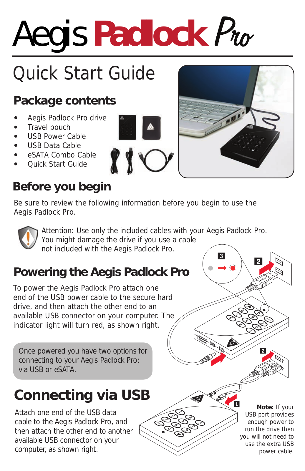 Apricorn Aegis Padlock Pro User Manual