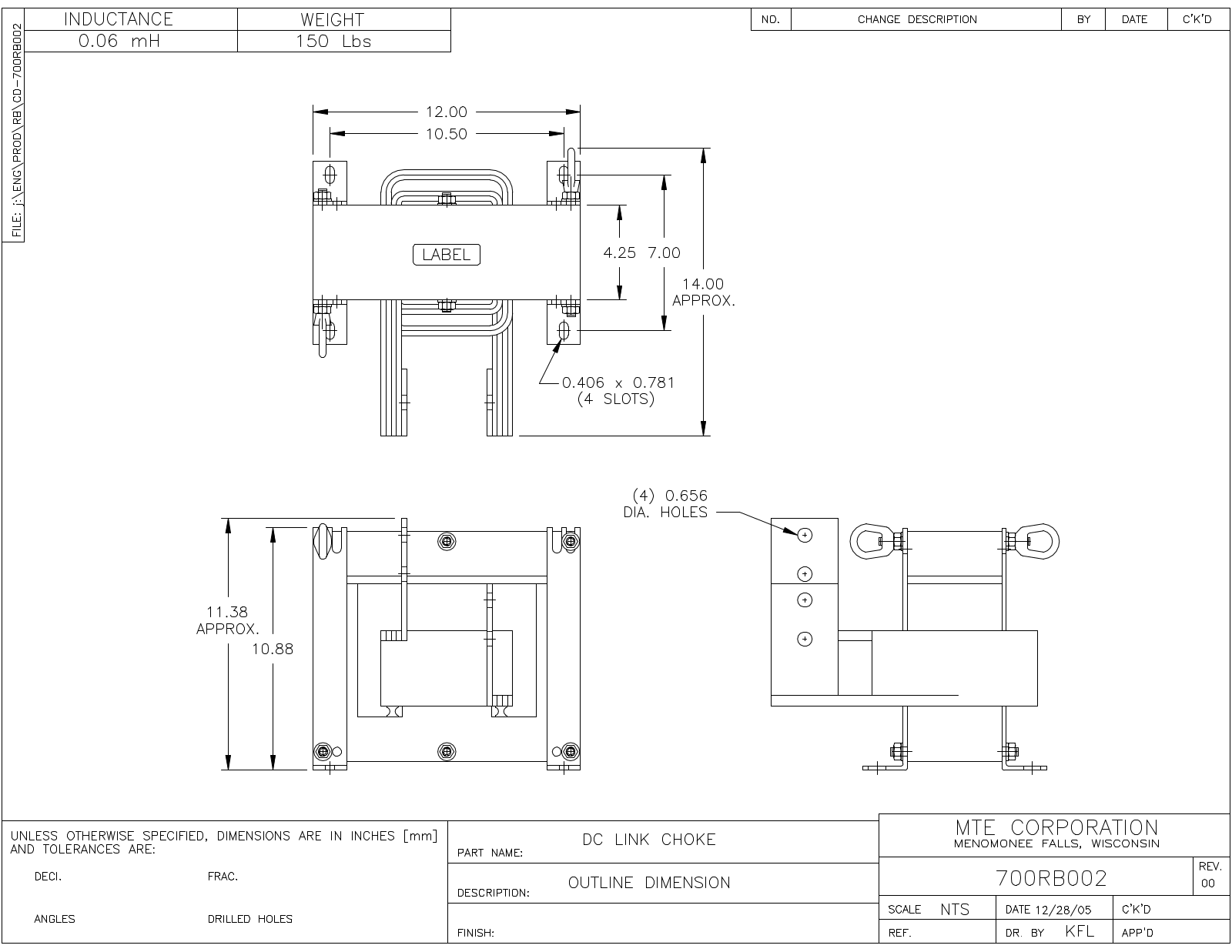 MTE 700RB002 CAD Drawings