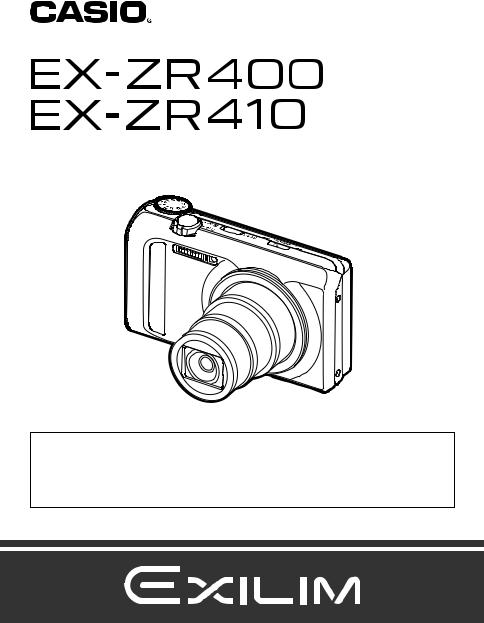 Casio EX-ZR-410, EX-ZR400 User Manual