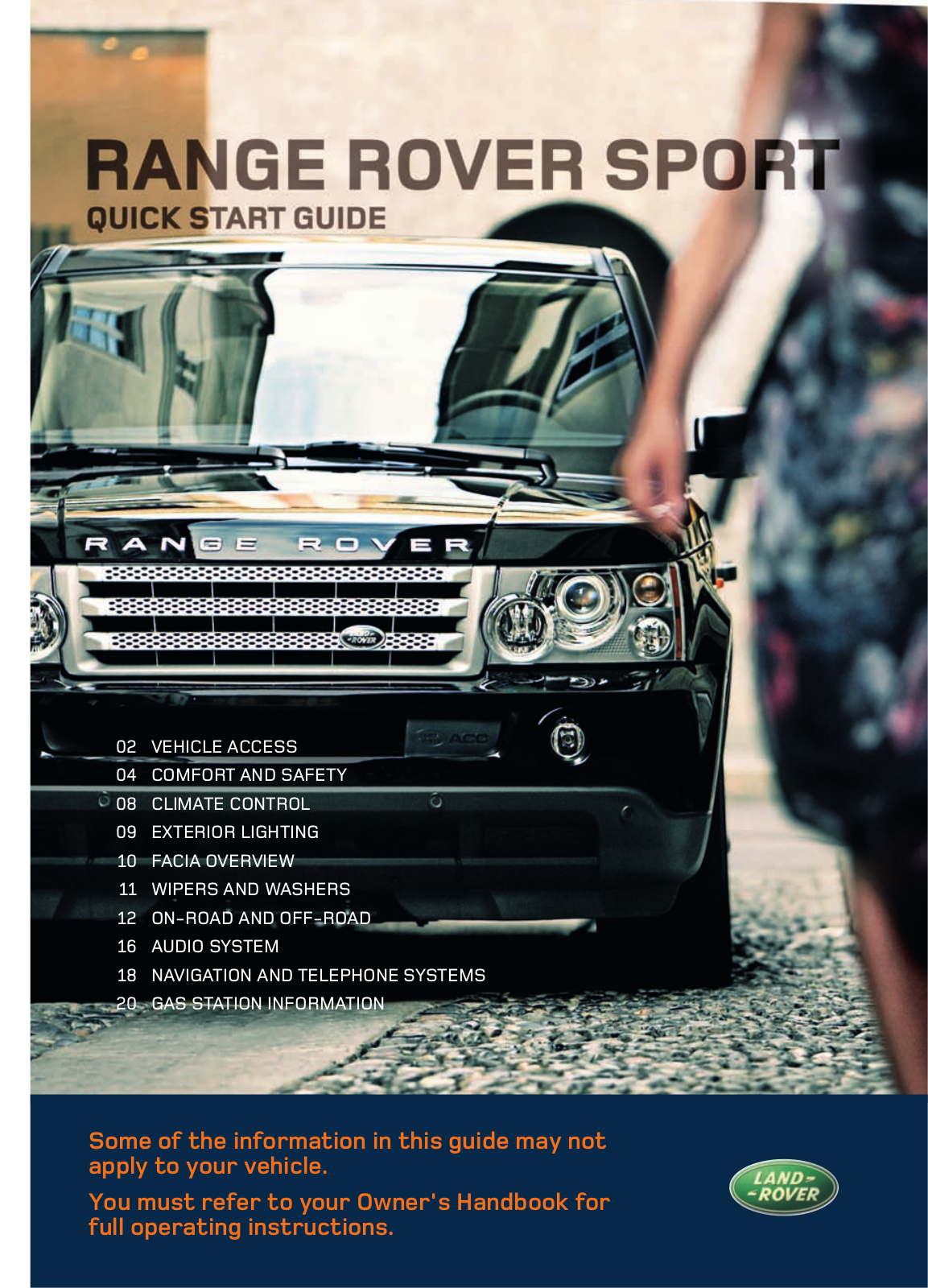 Land Rover 2007 Sport User Manual