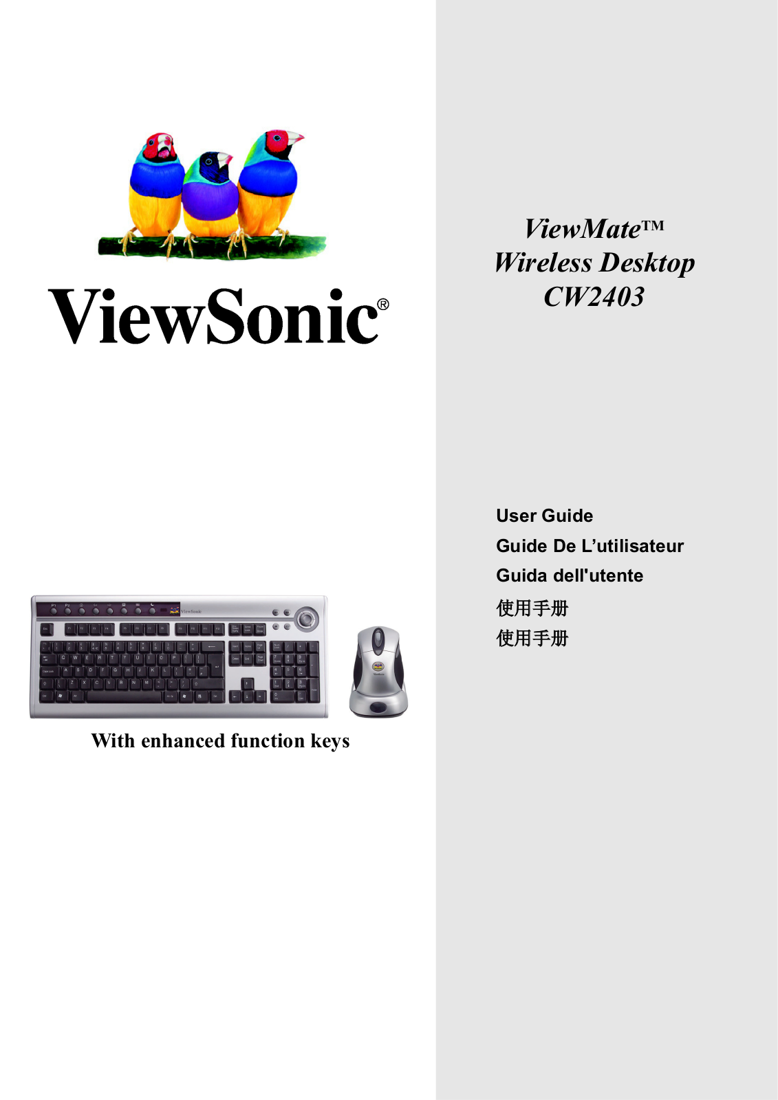 VIEWSONIC CW2403 User Manual