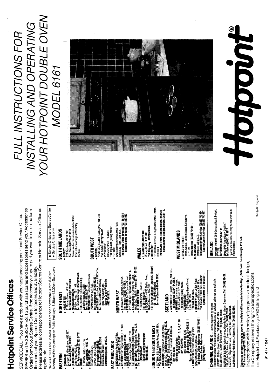 Hotpoint 6161 User Manual