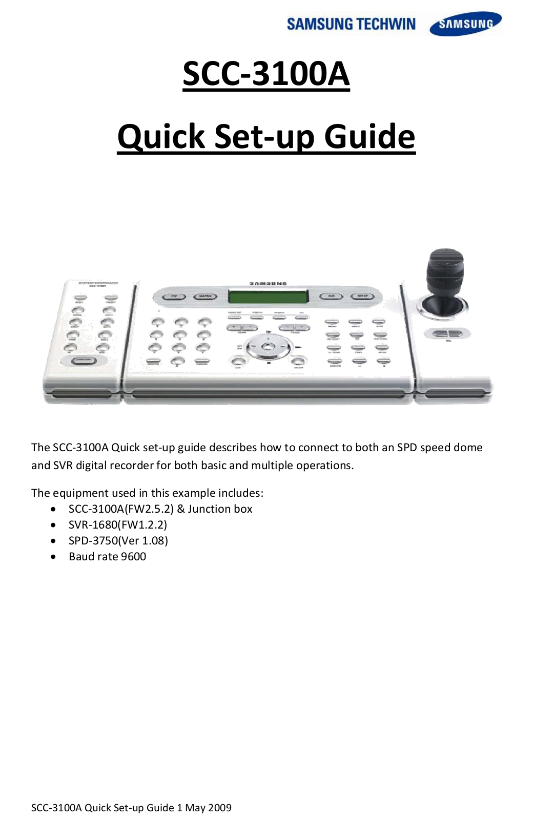 Samsung SCC-3100A Quick Setup Manual - ManualMachine.com