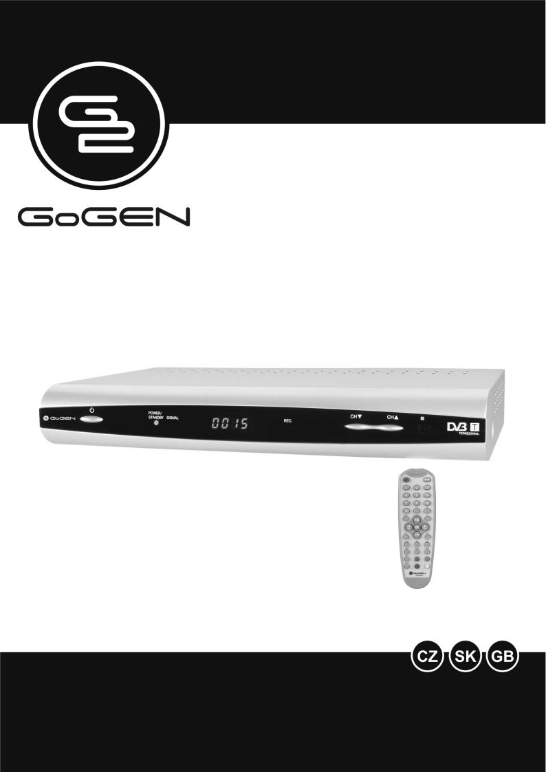 GoGEN DVB603T2 User Manual