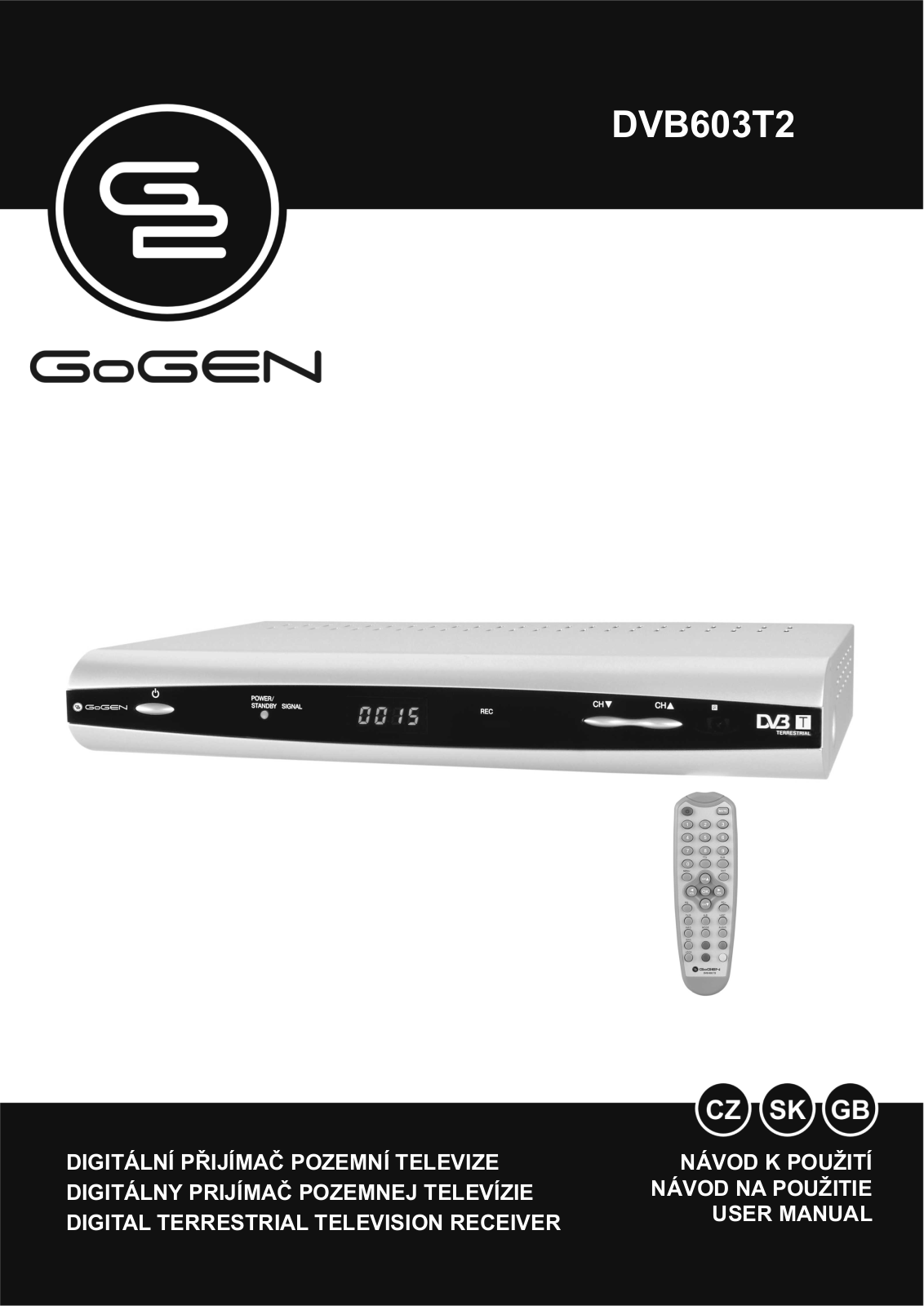 GoGEN DVB603T2 User Manual