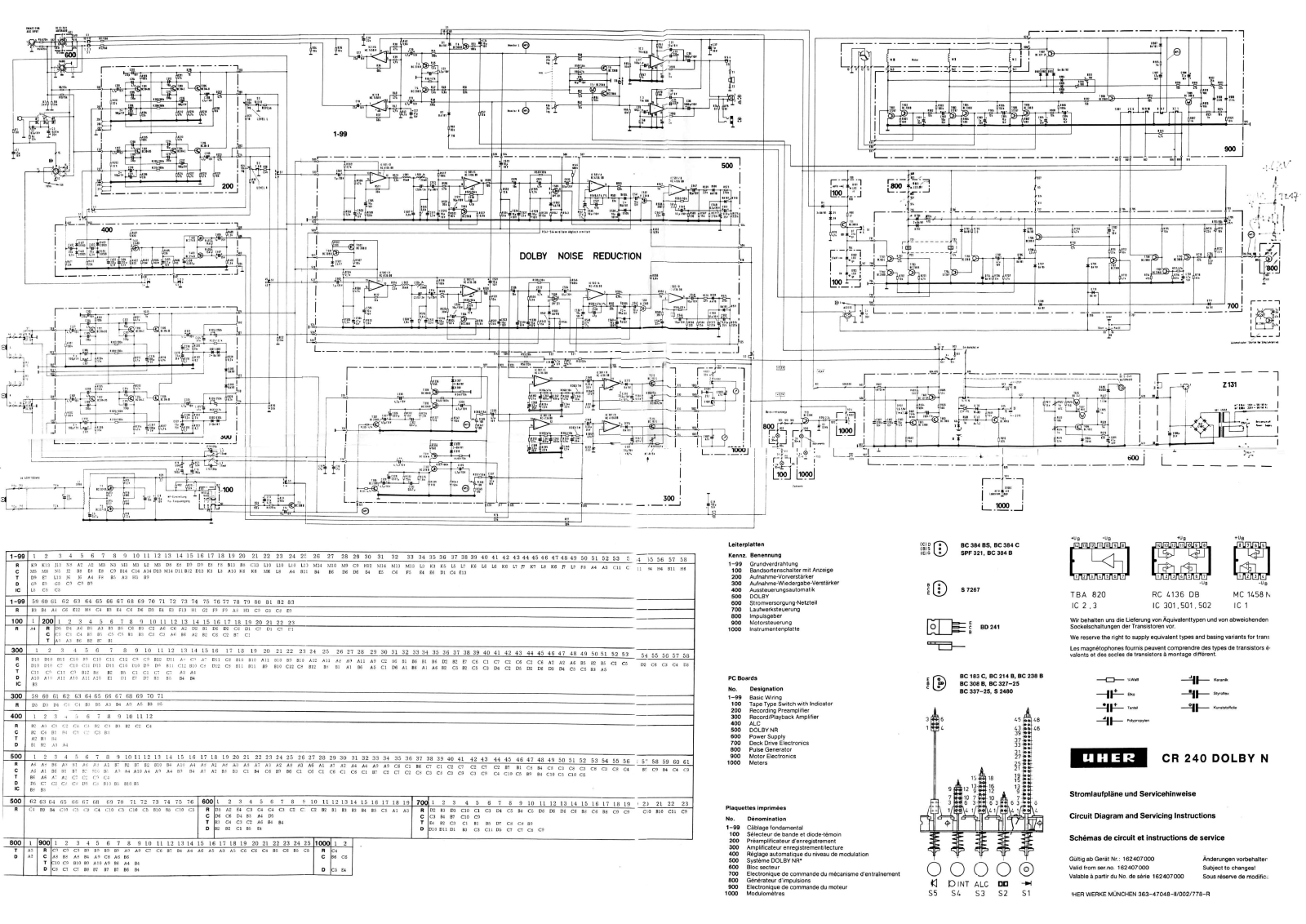 Uher CR-240 Schematic