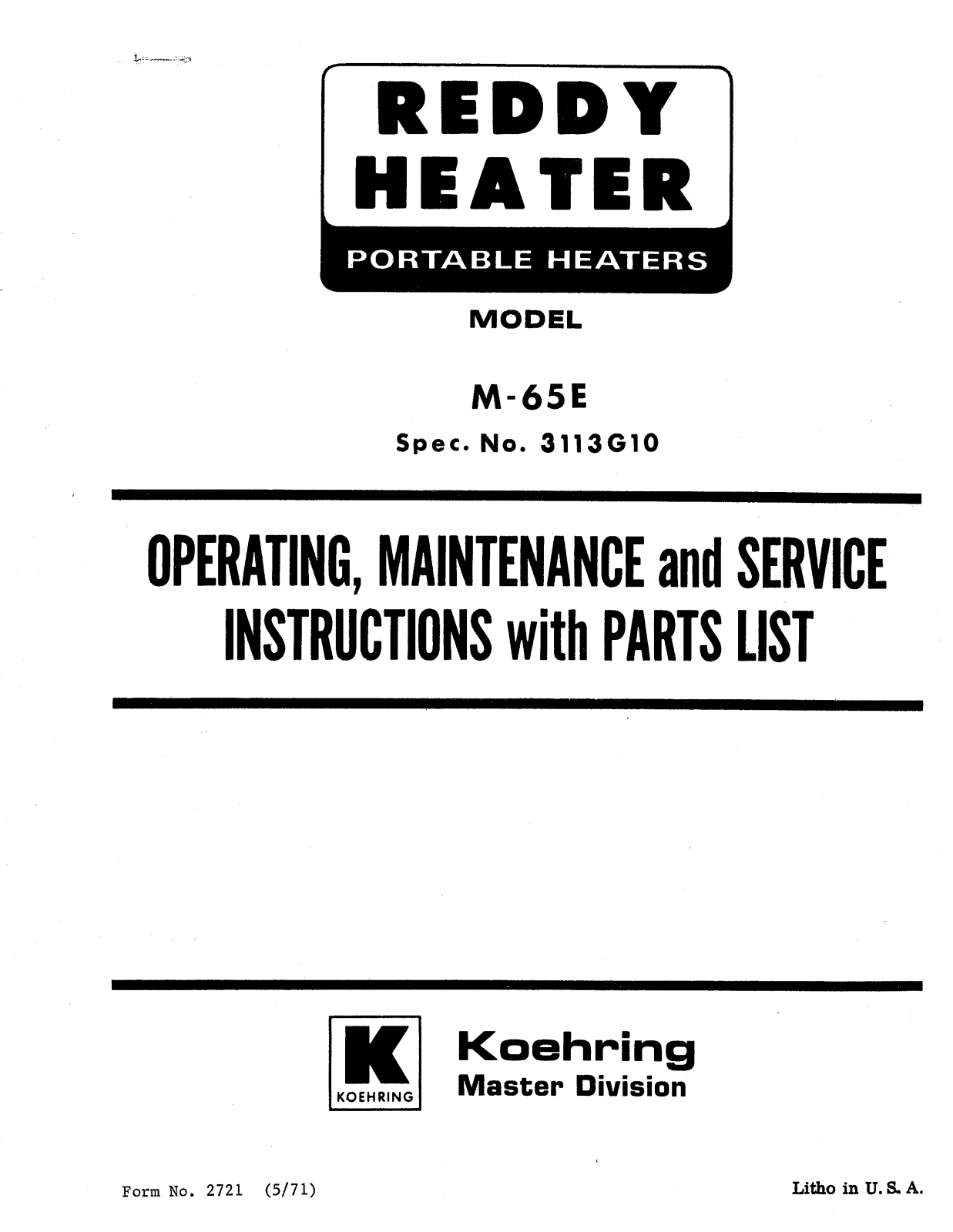 Desa Tech M65E Owner's Manual