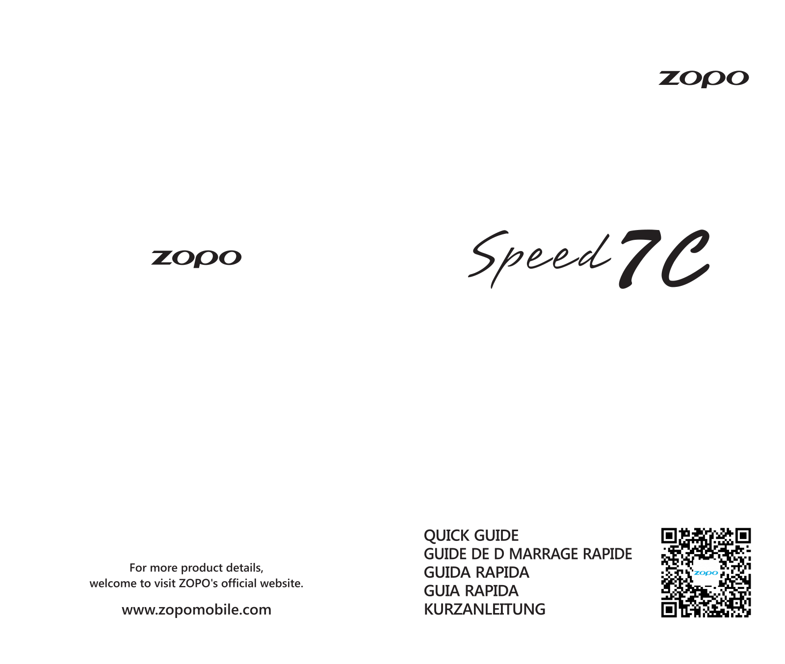 Zopo Speed 7 C Guide rapide