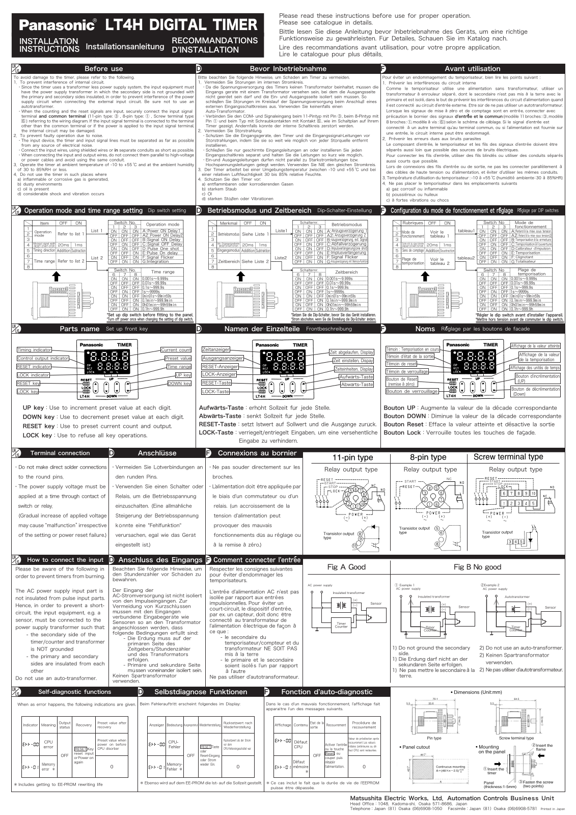 Panasonic LT4H24J User guide