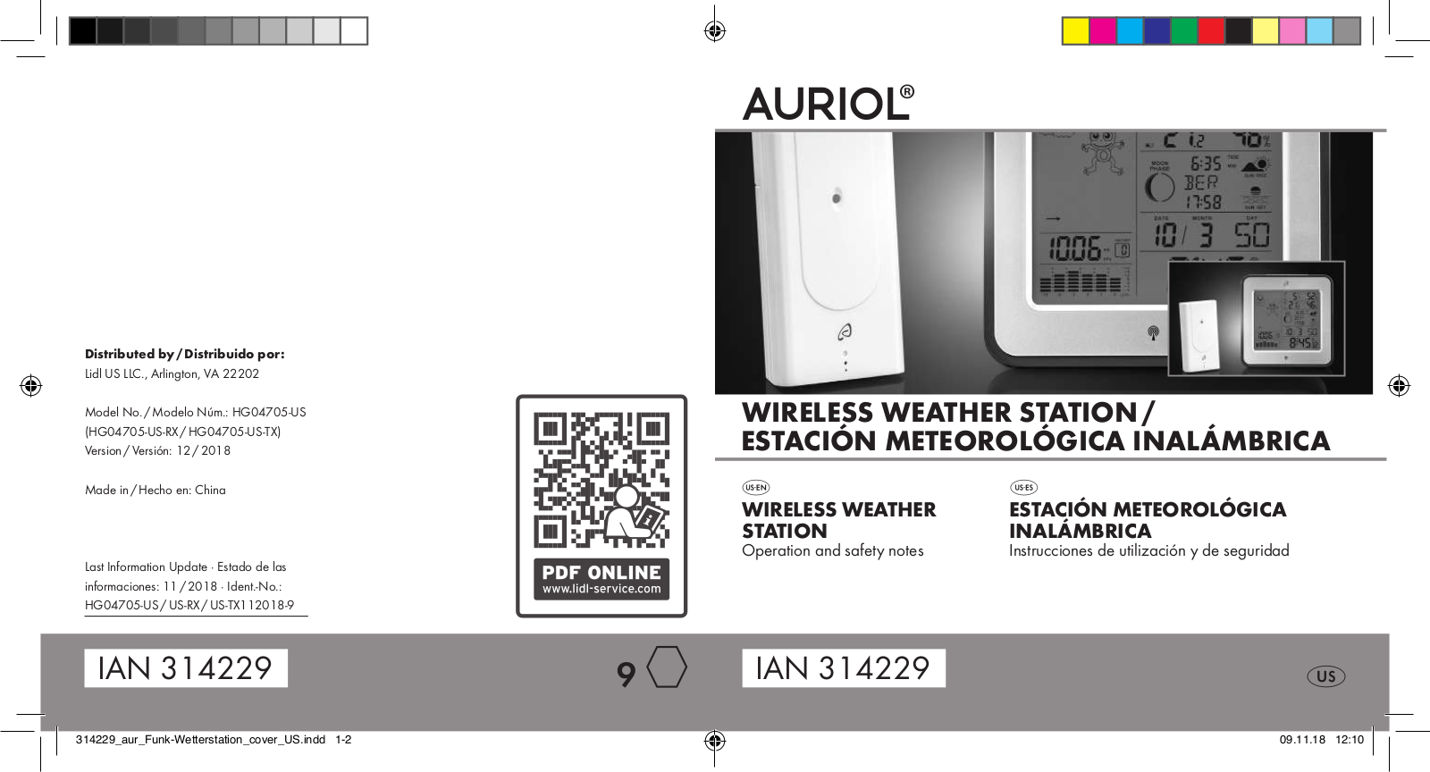 LIDL US HG4705TX, HG4705RX User Manual