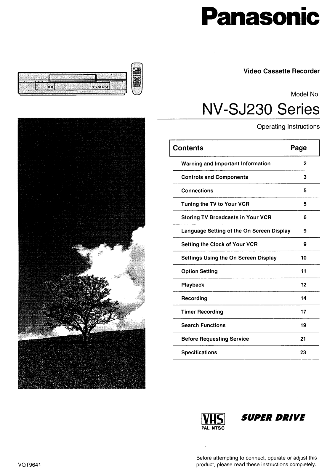 Panasonic NV-SJ230EU User Manual