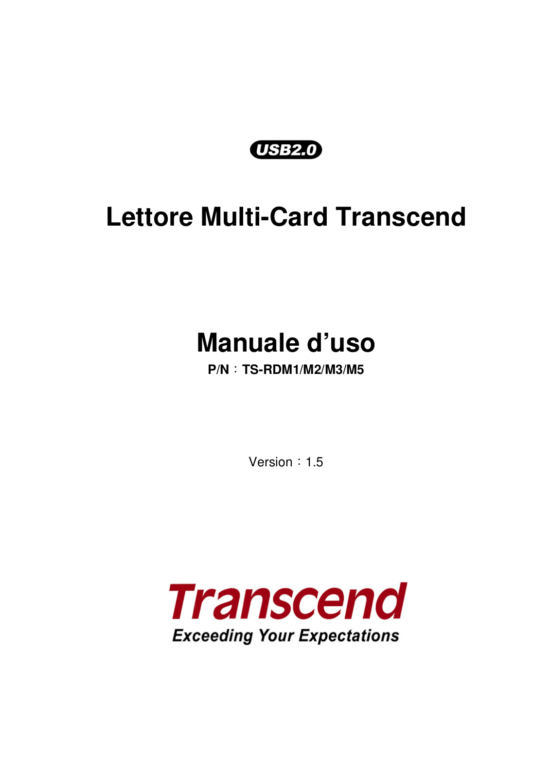 Transcend TS-RDM3R, TS-RDM3K, TS-RDM2B, TS-RDM2S, TS-RDM2R User Manual