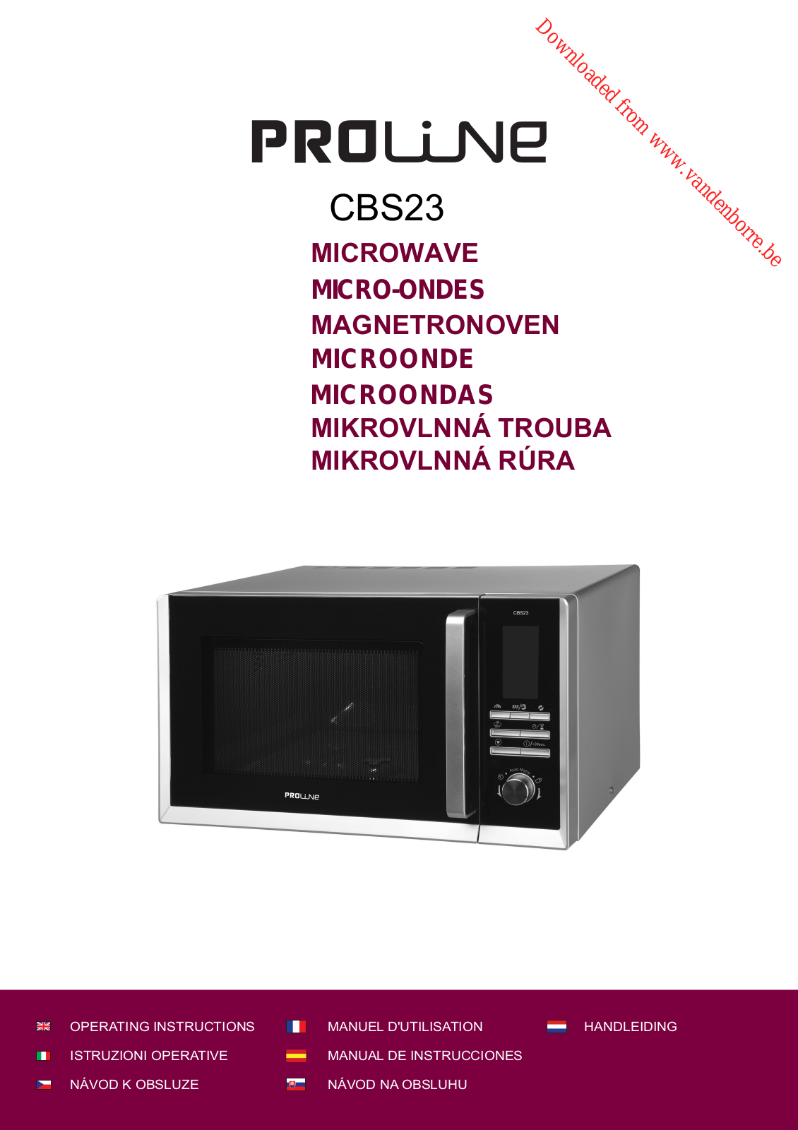 PROLINE CBS 23 User Manual