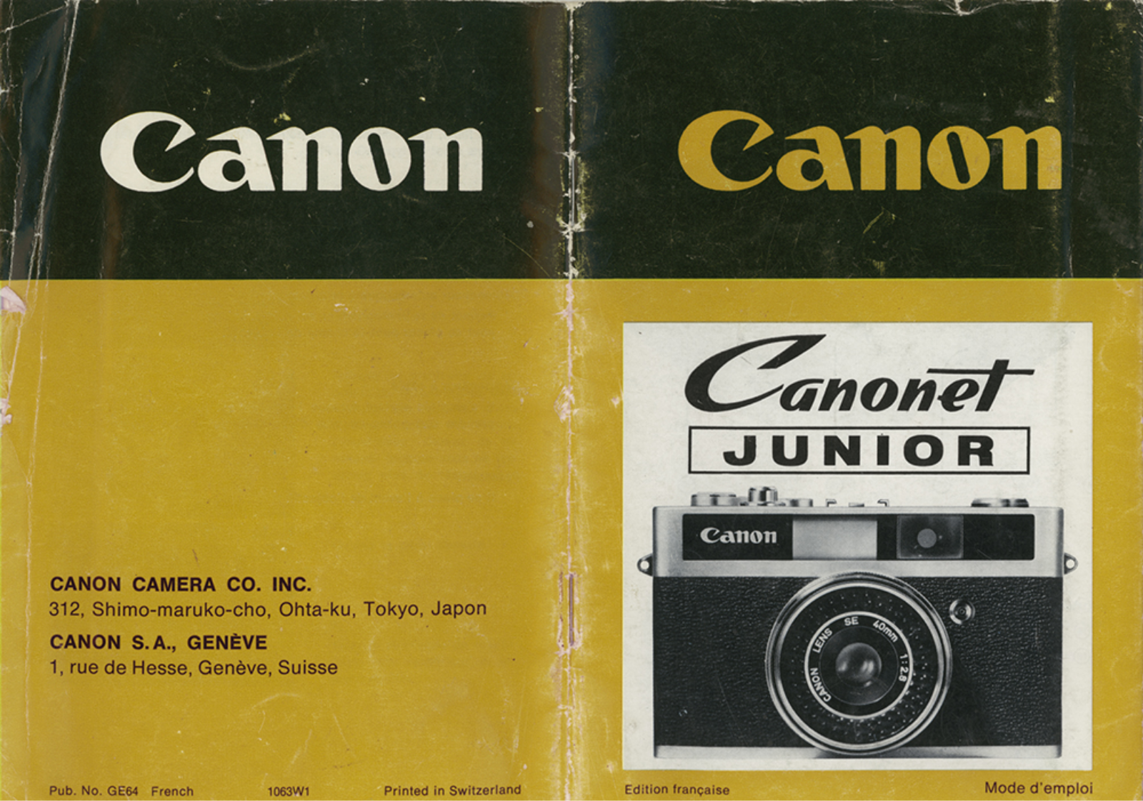 CANON Canonet Junior User Manual