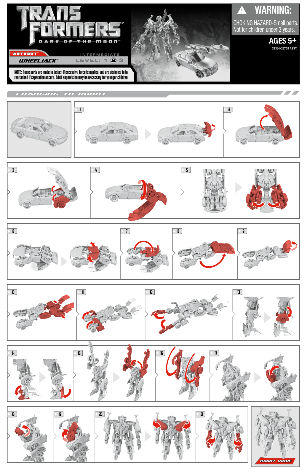 HASBRO Transformers DOTM Wheeljack User Manual