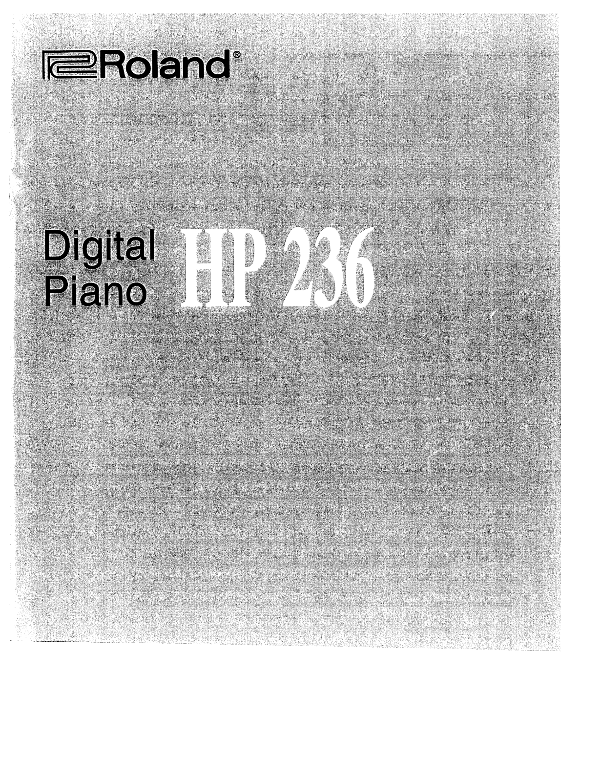 Roland HP 236 Service Manual