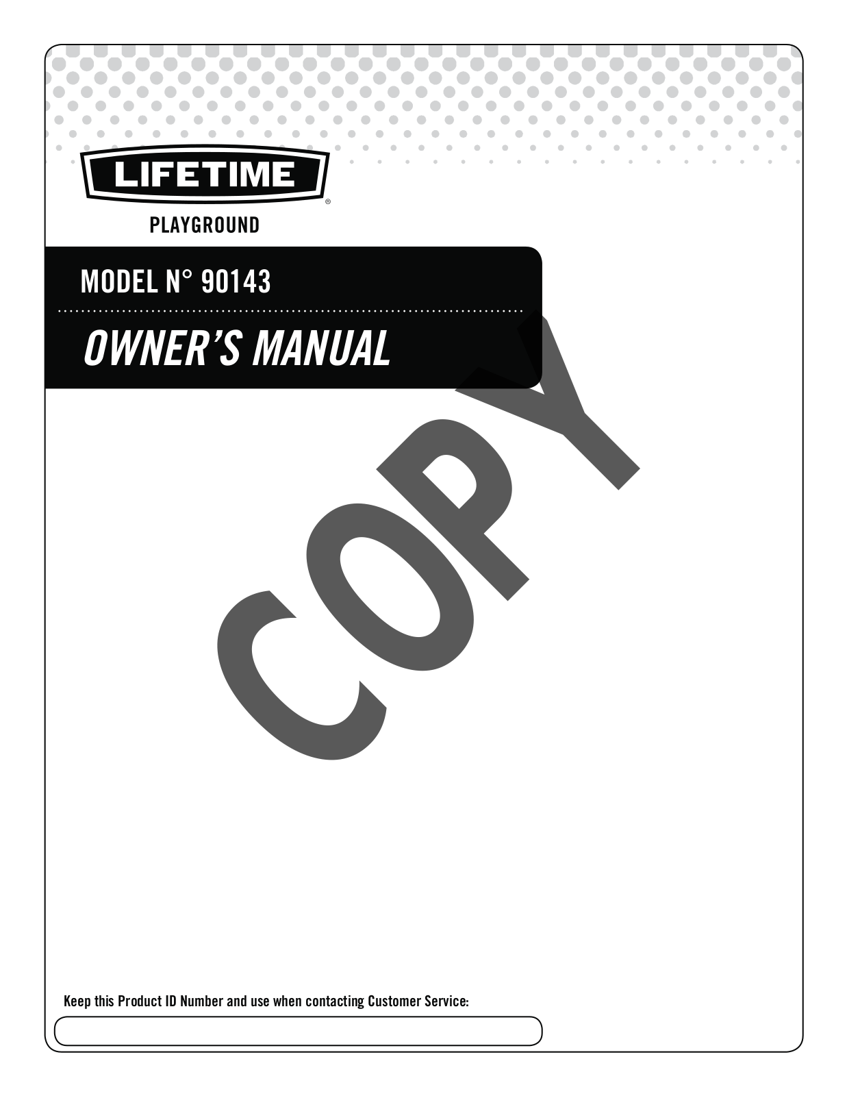 Lifetime 90143 Owner's Manual