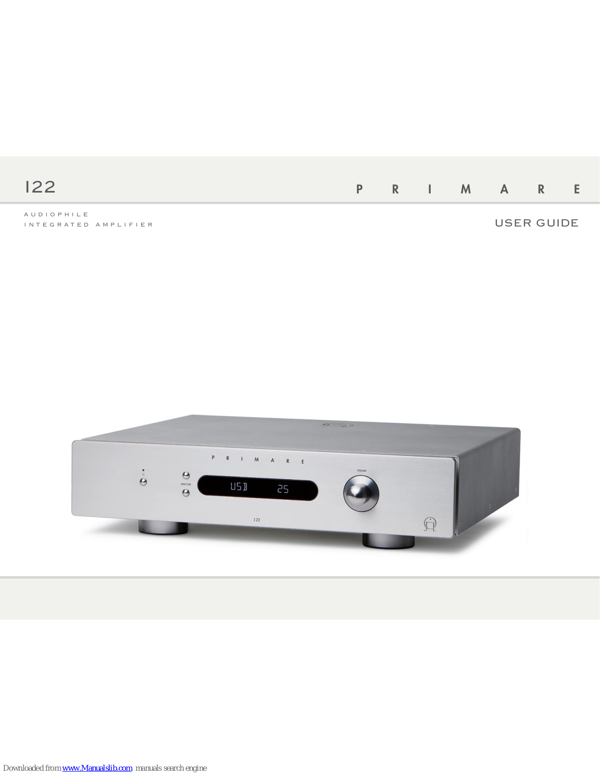 Primare 122, I22 User Manual