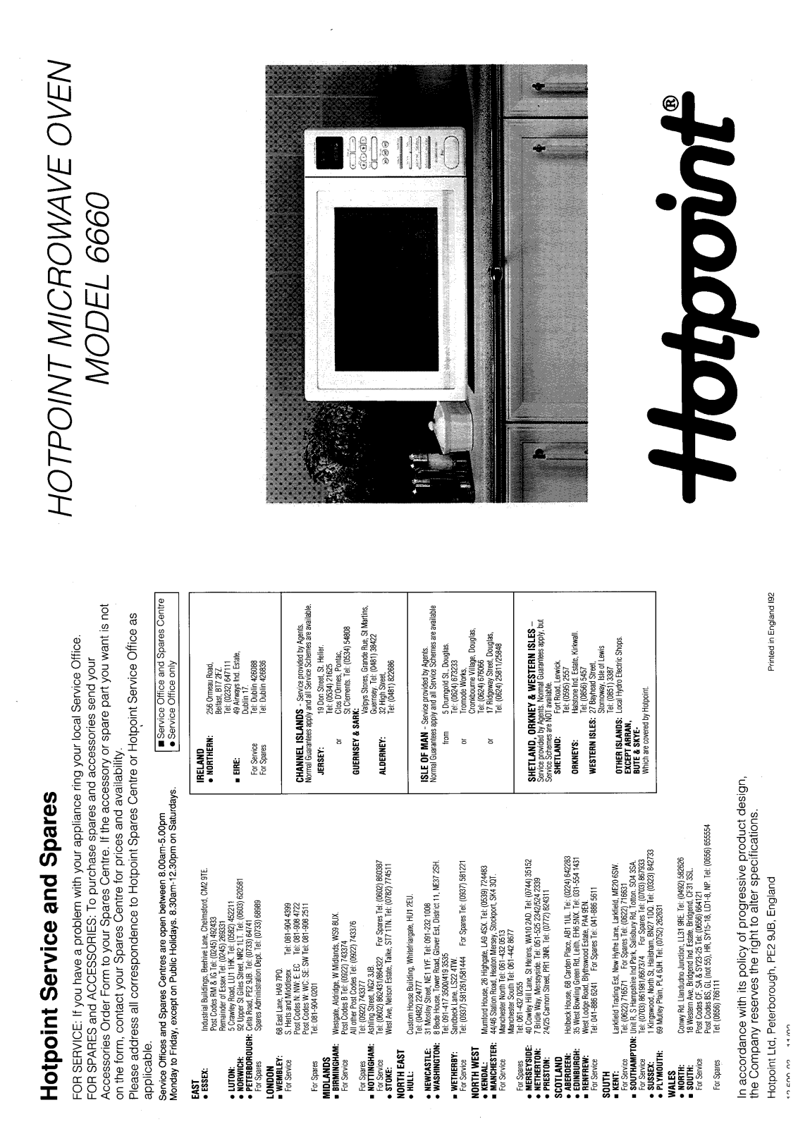 Hotpoint 6660 User Manual