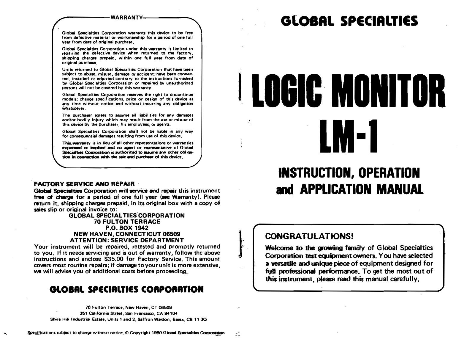 Global Specialties Corp lm 1 schematic