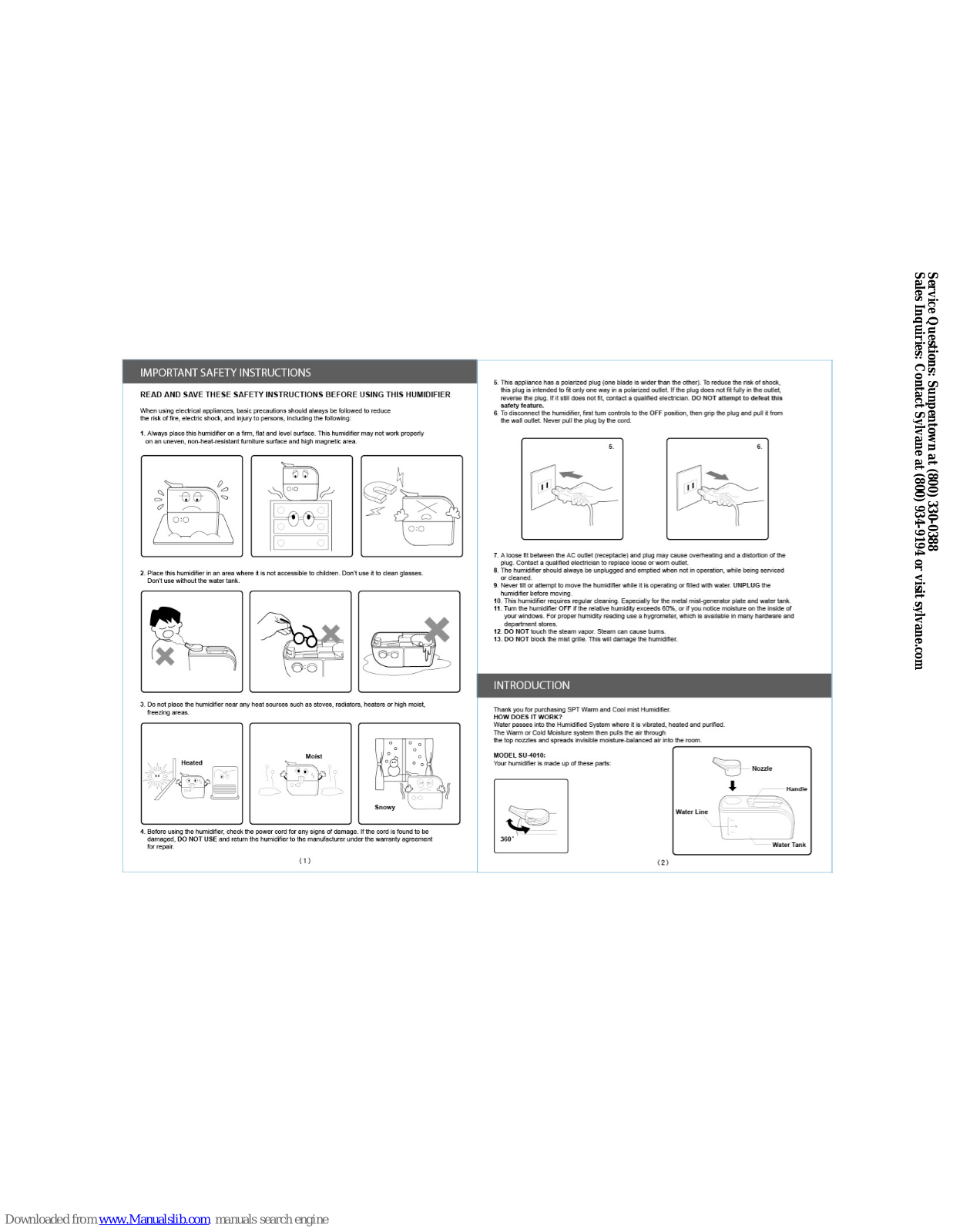 SPT SU-4010 Owner's Manual