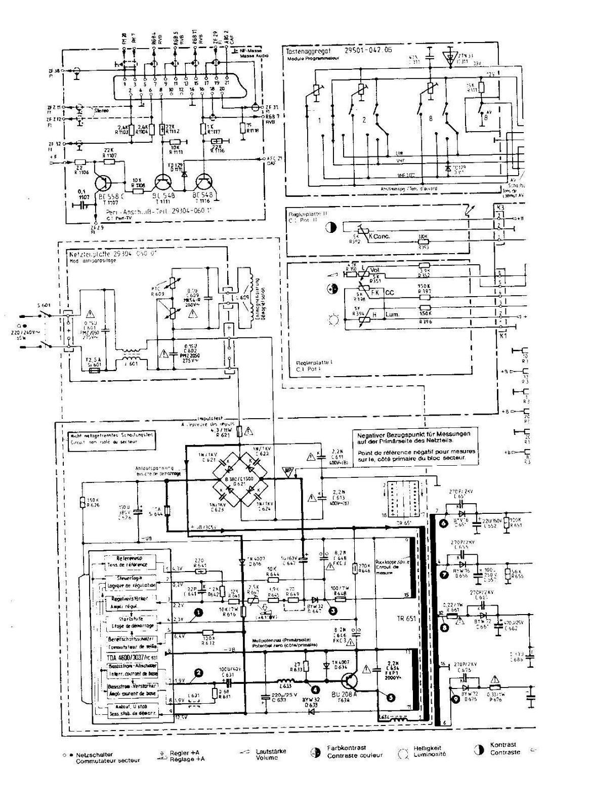 Grundig A2102, A2105, A3102, A3105, A4102 Schematic