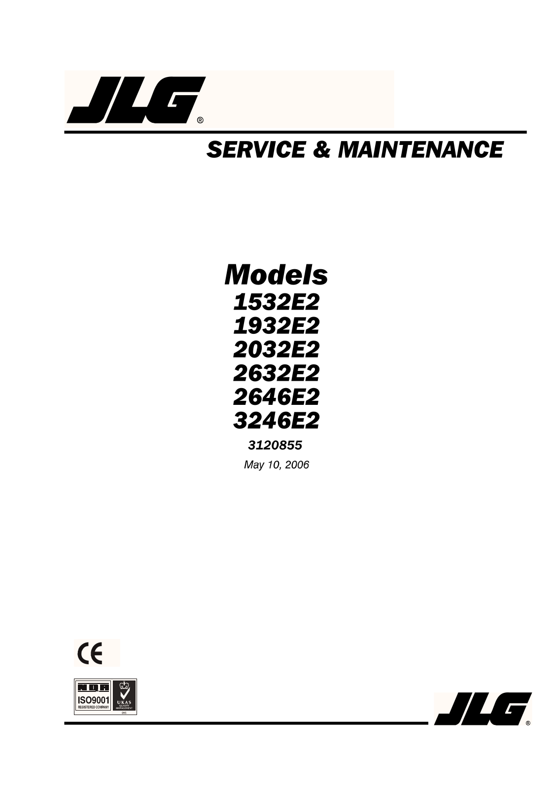 JLG E2 Service manual