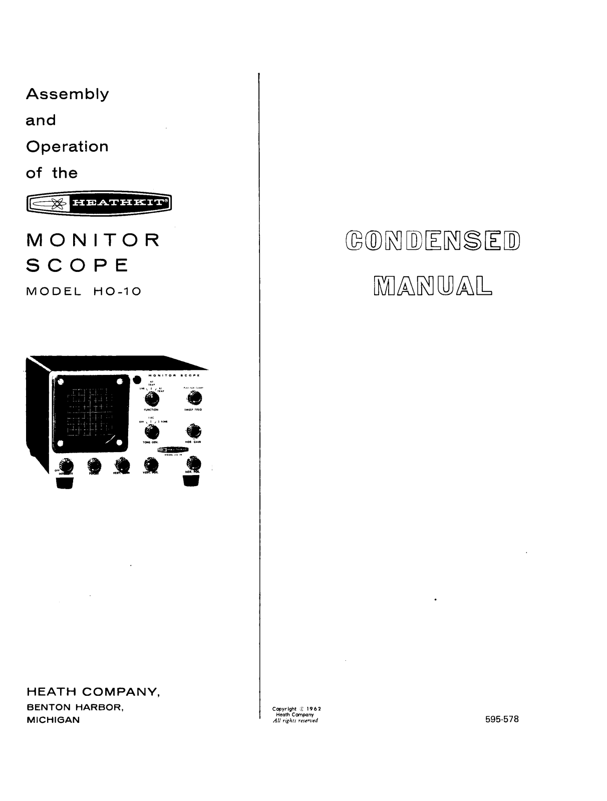 Heath Heathkit HO-10 Operating Manual