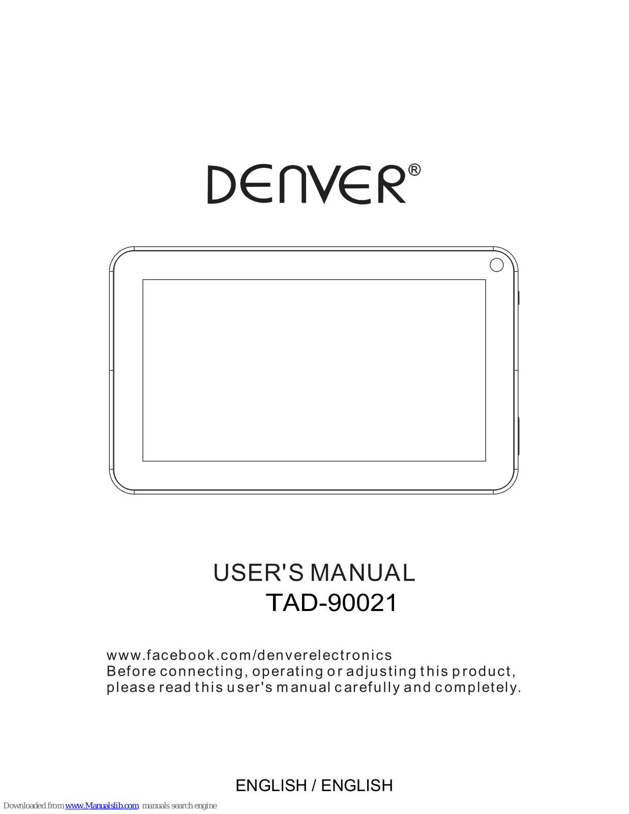 Denver TAD-90021 User Manual