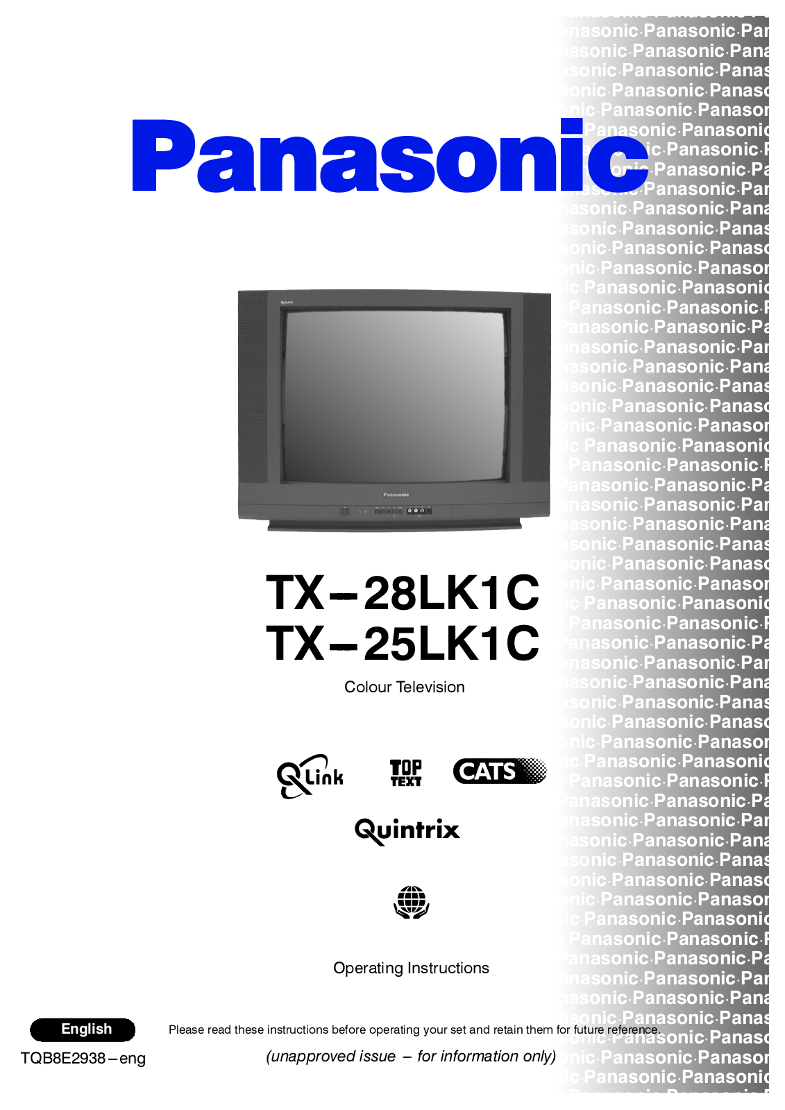 Panasonic TX-25LK1C, TX-28LK1C User Manual
