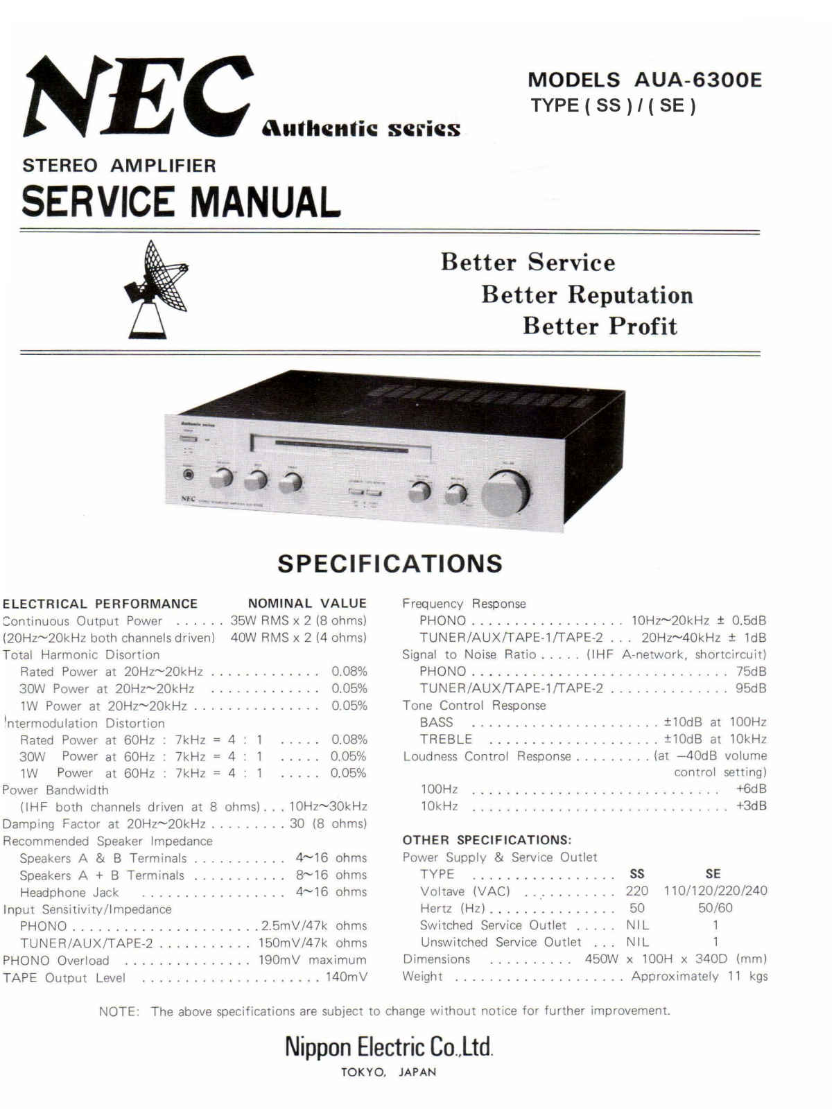 Nec AUA-6300E Service Manual