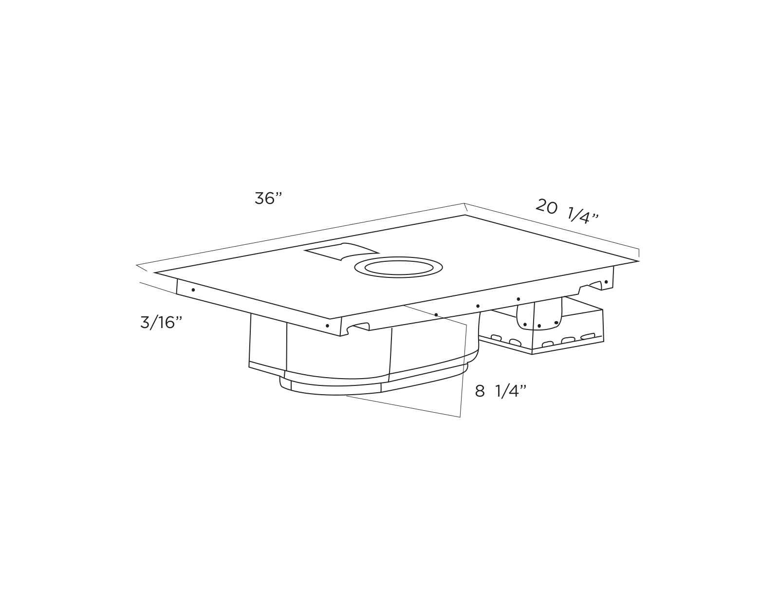 Elica ENS436BL PRODUCT SPECIFICATIONS