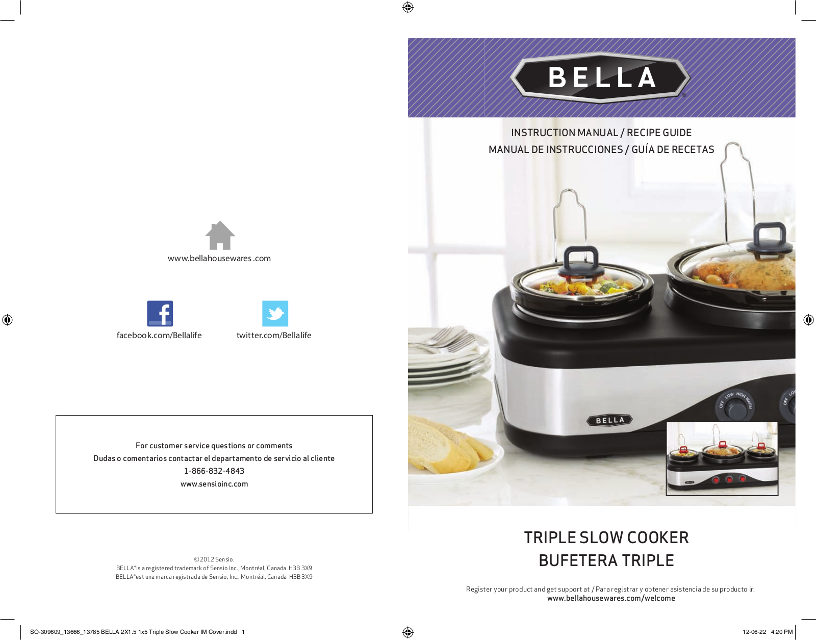 BELLA 13785 User Manual