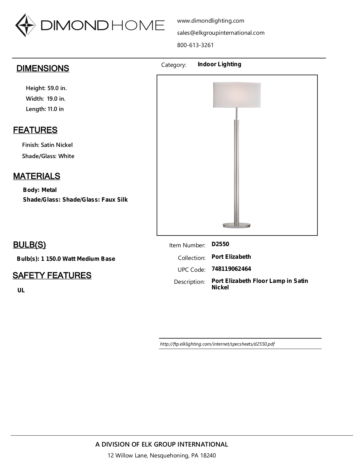 ELK Home D2550 User Manual