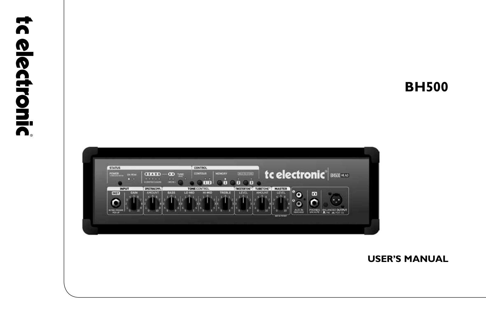 TC Electronic BH500 User Manual