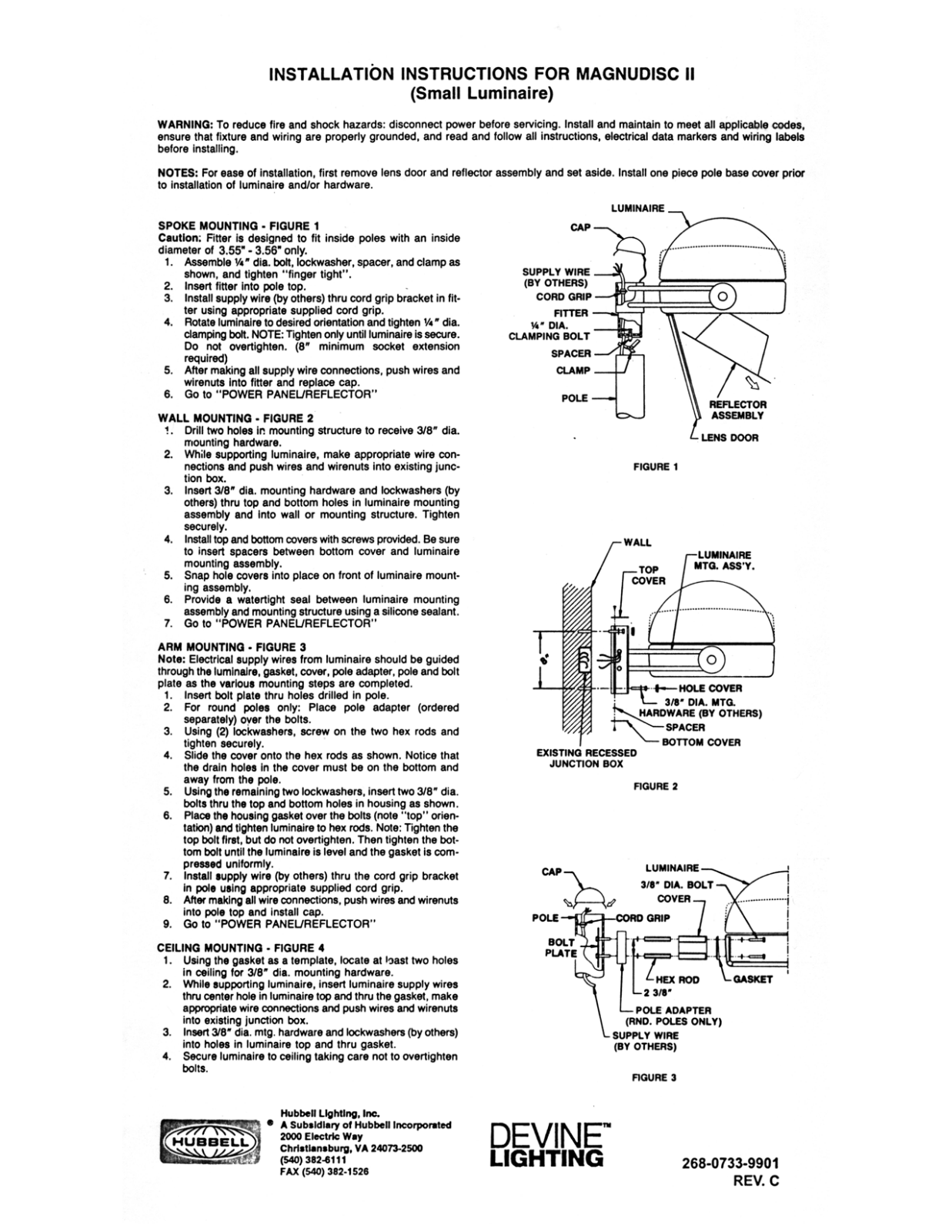 Hubbell Lighting DS User Manual