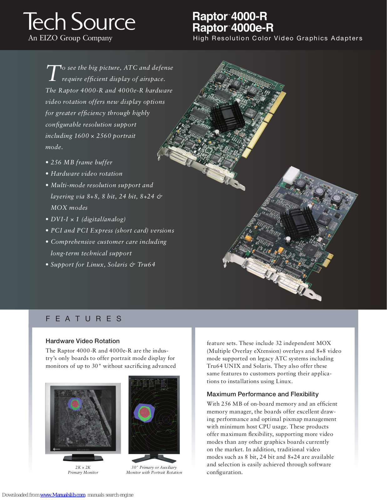 Tech Source Raptor 4000-R, Raptor 4000e-R Specification Sheet