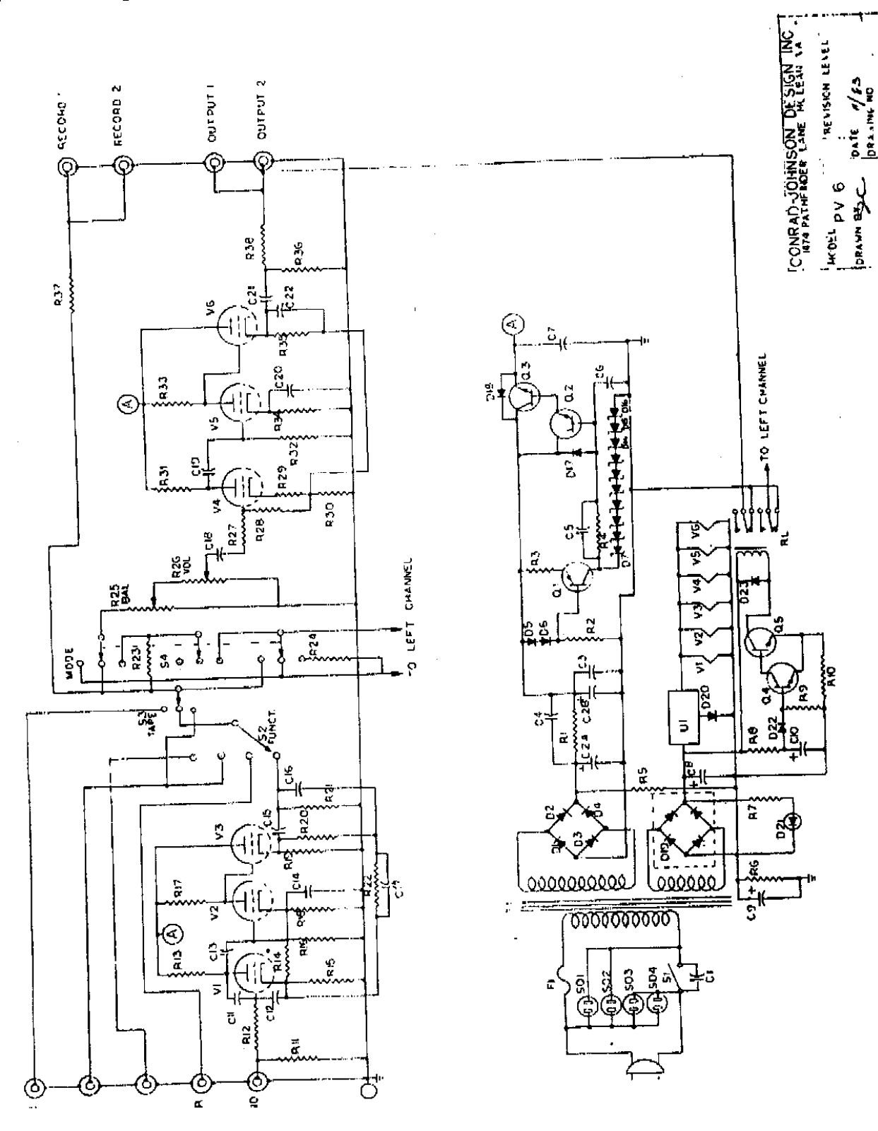 Conrad Johnson pv 6 schematic